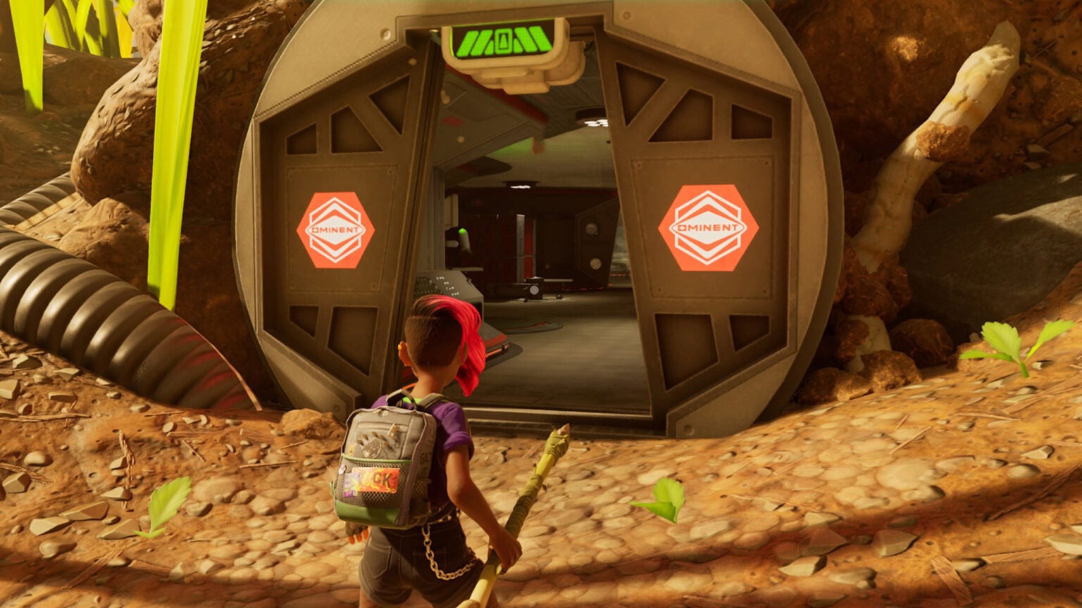 Grounded 2 Snackbar rehberinde Ranger Outpost, Anthill ve Omni-Tool görevlerini gösteren oyun içi görsel.