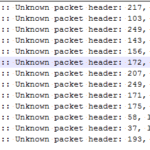 Metin2 Unknown Packet Header hatası ve client-server packet uyumsuzluklarını anlatan teknik rehber görseli.
