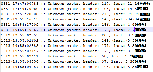 Metin2 Unknown Packet Header hatası ve client-server packet uyumsuzluklarını anlatan teknik rehber görseli.