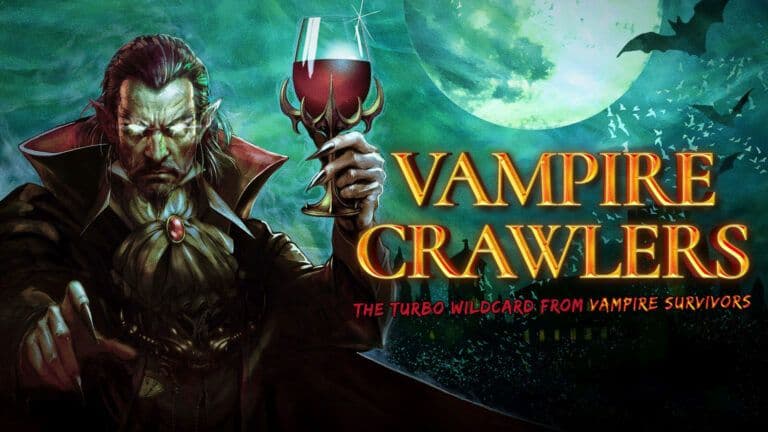 Vampire Crawlers achievements rehberi için tüm başarımlar, gizli karakterler ve zorlu gem görevlerini gösteren oyun görseli.
